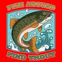 Funny Fishing Fish Around Find Trout Cast Your Line And Santa Hat thumb 1