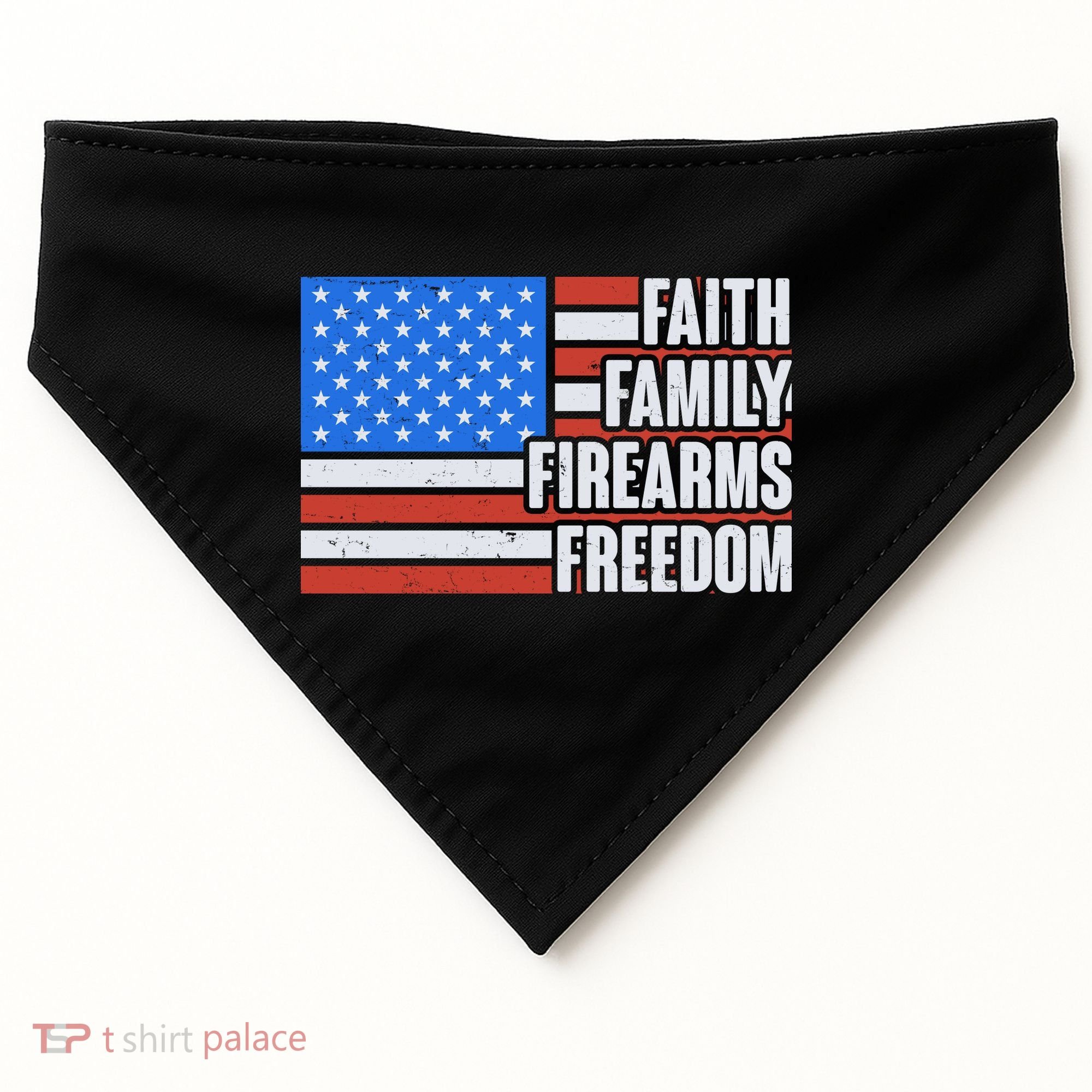 Faith Family Firearms Freedom USA-Made Doggie Bandana