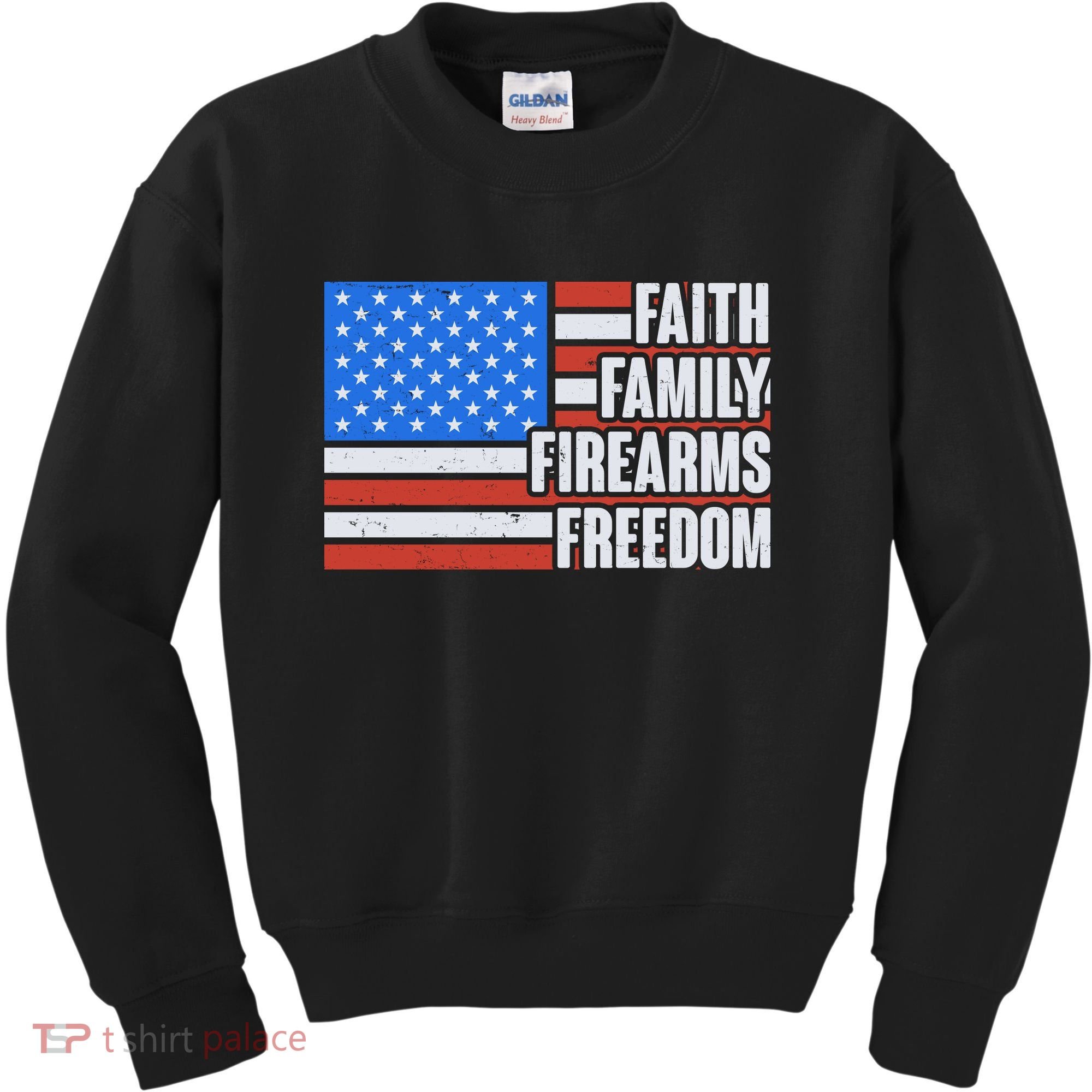 Faith Family Firearms Freedom Kids Sweatshirt