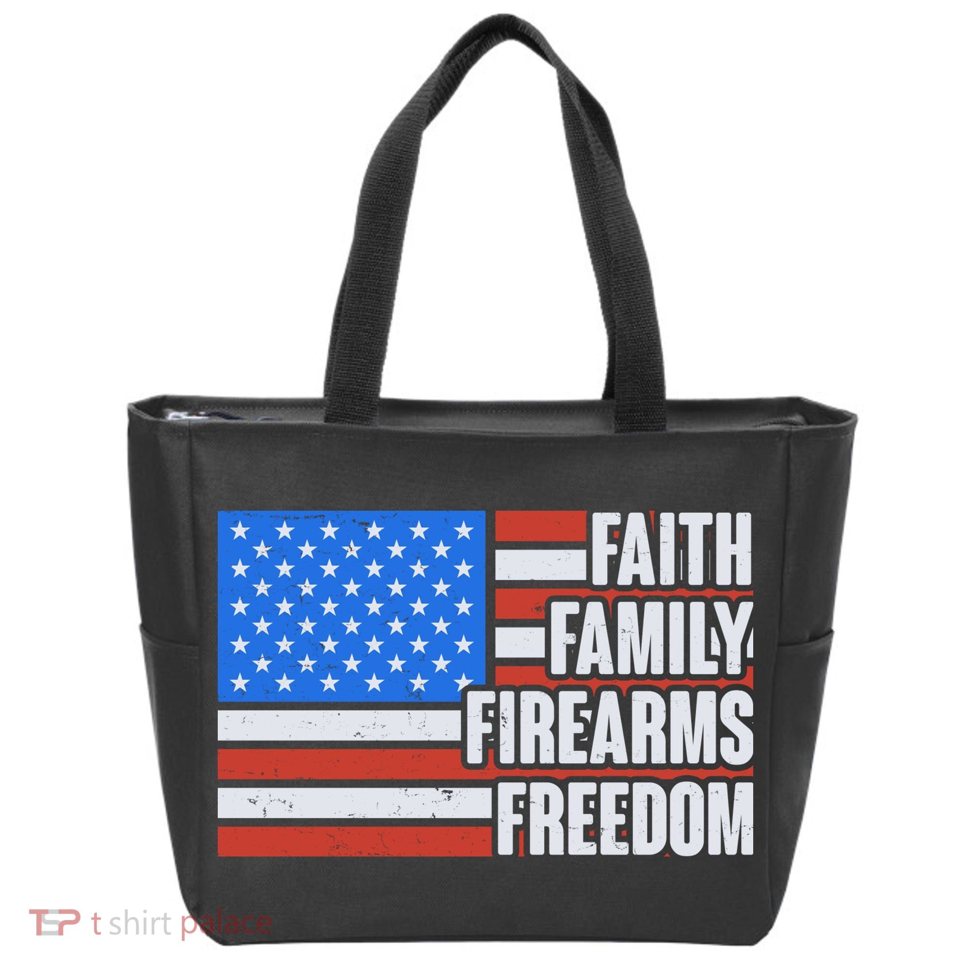 Faith Family Firearms Freedom Tote Bag