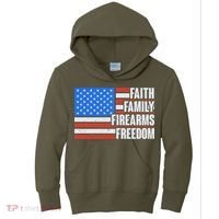 Faith Family Firearms Freedom Kids Hoodie thumb 0
