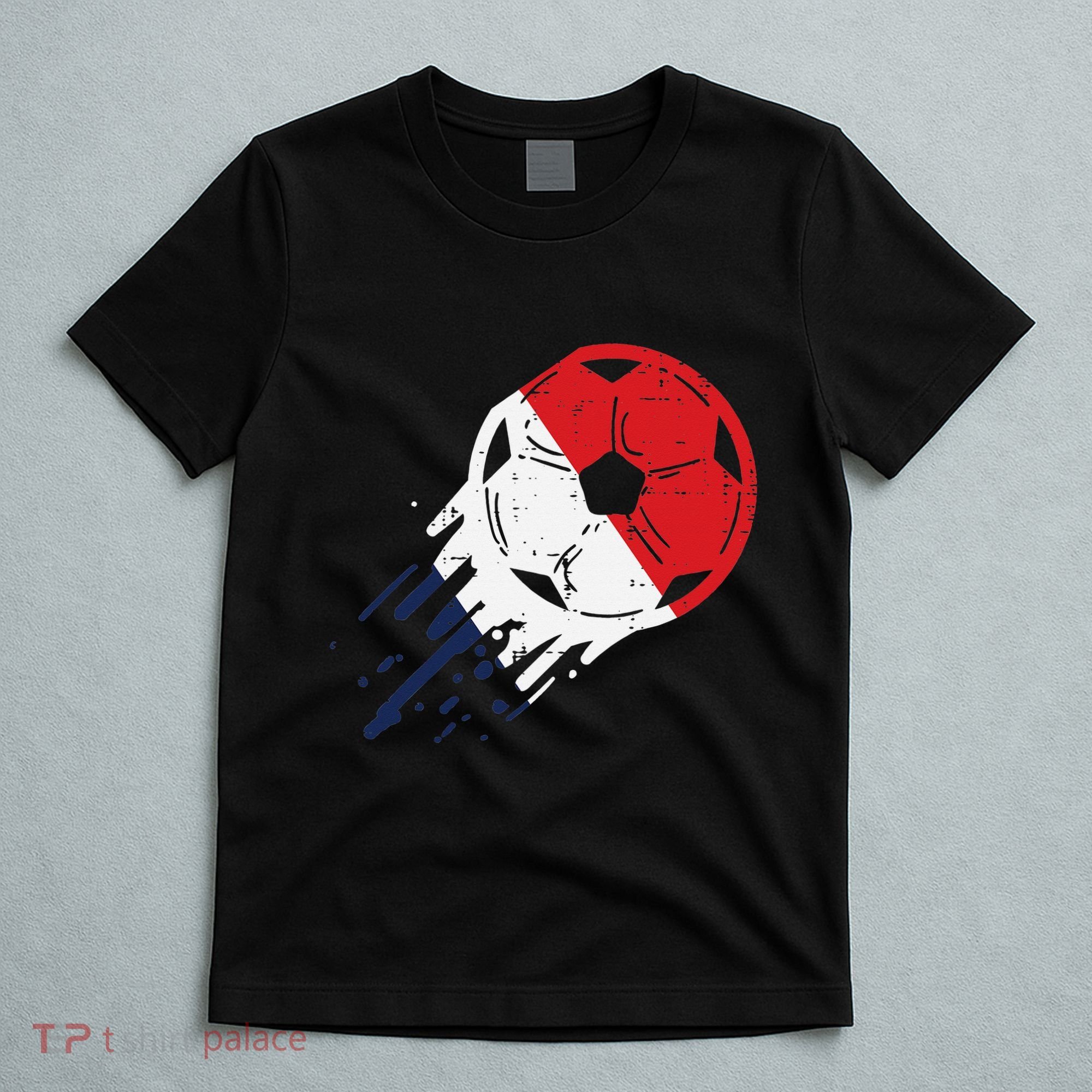 France Flag French Soccer Ball Football Fan    T-Shirt