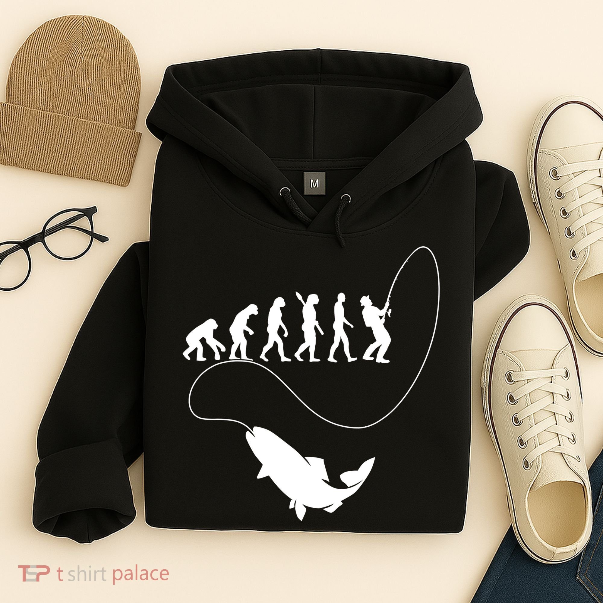 Funny Fisherman Fishing Evolution Hoodie