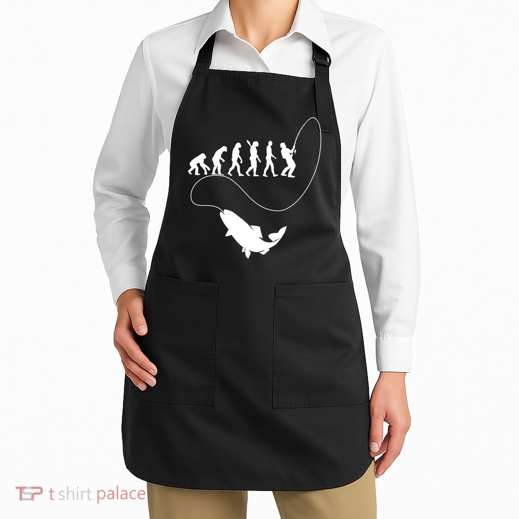 Funny Fisherman Fishing Evolution Apron
