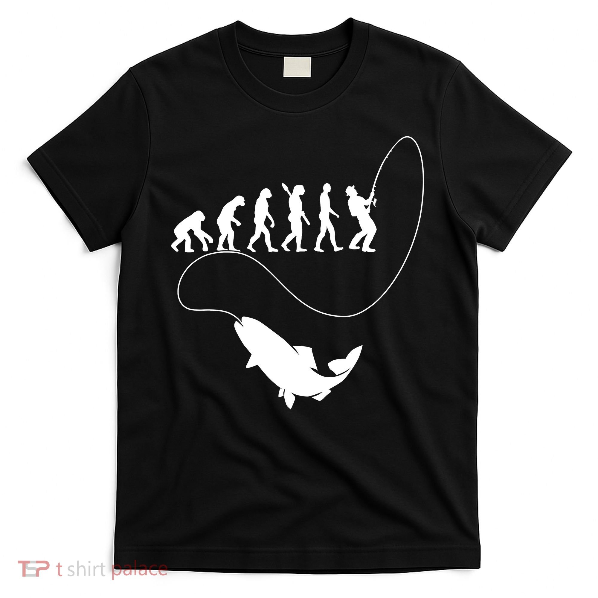 Funny Fisherman Fishing Evolution T-Shirt