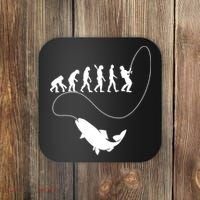 Funny Fisherman Fishing Evolution Coaster thumb 0