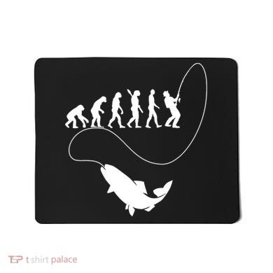 Funny Fisherman Fishing Evolution Mousepad