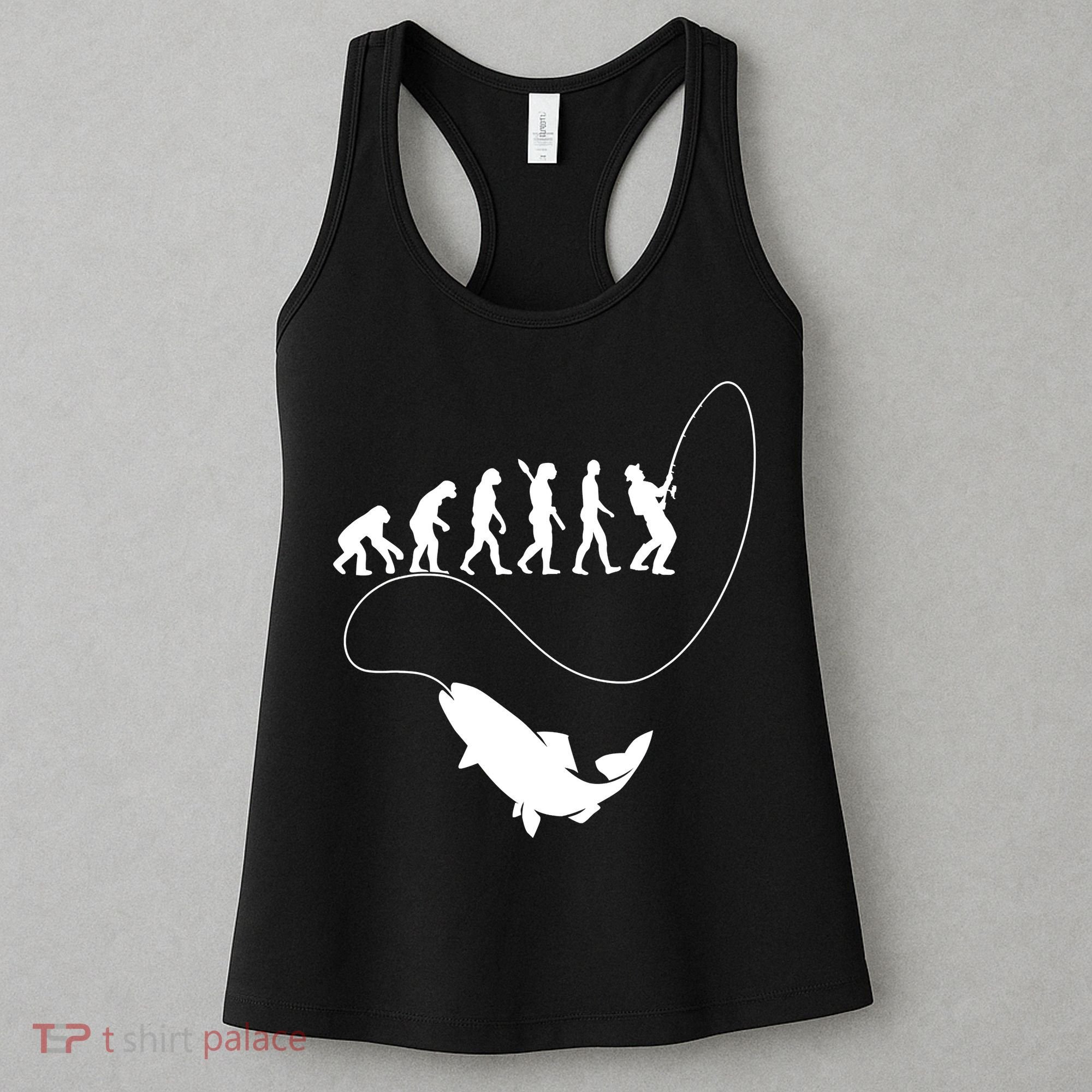 Funny Fisherman Fishing Evolution Women's Tank Top