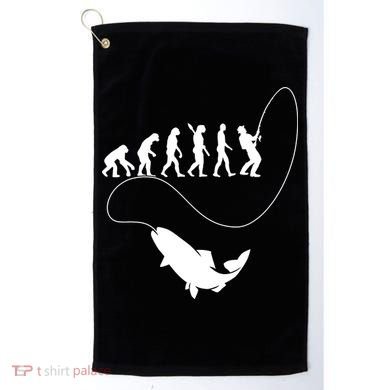 Funny Fisherman Fishing Evolution Golf Towel