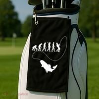 Funny Fisherman Fishing Evolution Golf Towel thumb 2