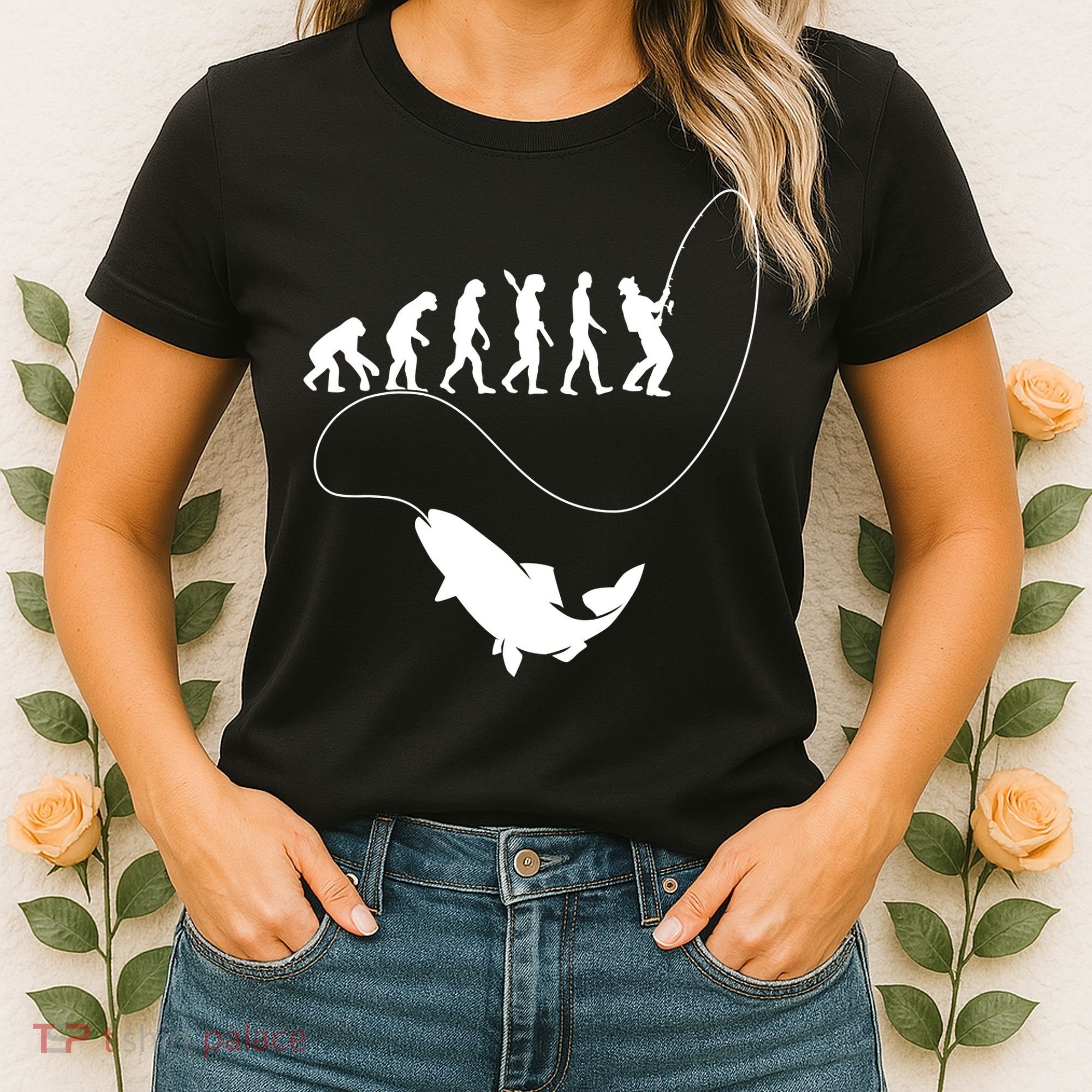 Funny Fisherman Fishing Evolution Women's T-Shirt