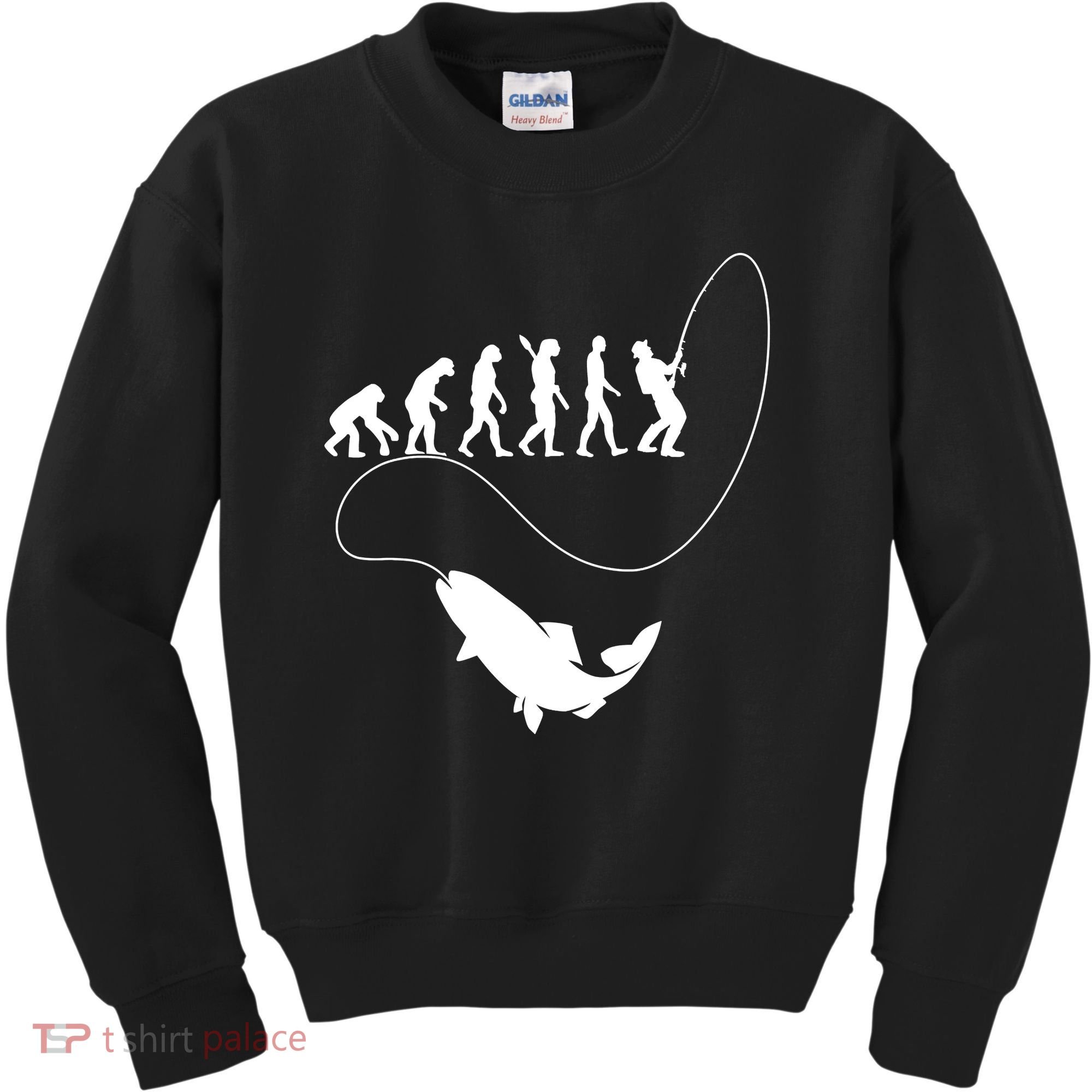 Funny Fisherman Fishing Evolution Kids Sweatshirt