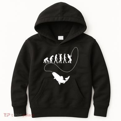 Funny Fisherman Fishing Evolution Kids Hoodie