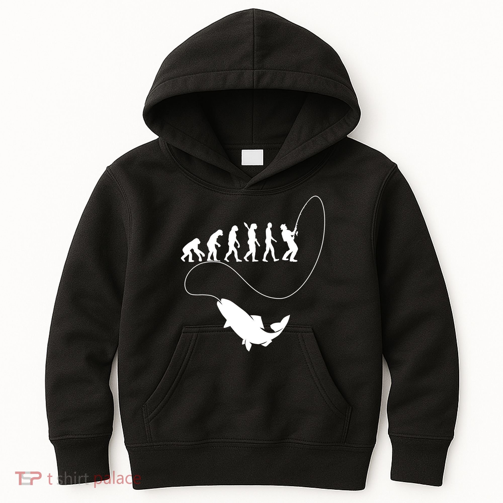 Funny Fisherman Fishing Evolution Kids Hoodie