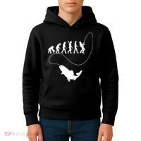 Funny Fisherman Fishing Evolution Kids Hoodie thumb 4