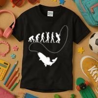 Funny Fisherman Fishing Evolution Kids T-Shirt thumb 3