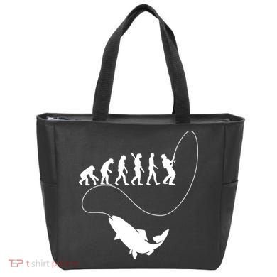 Funny Fisherman Fishing Evolution Tote Bag