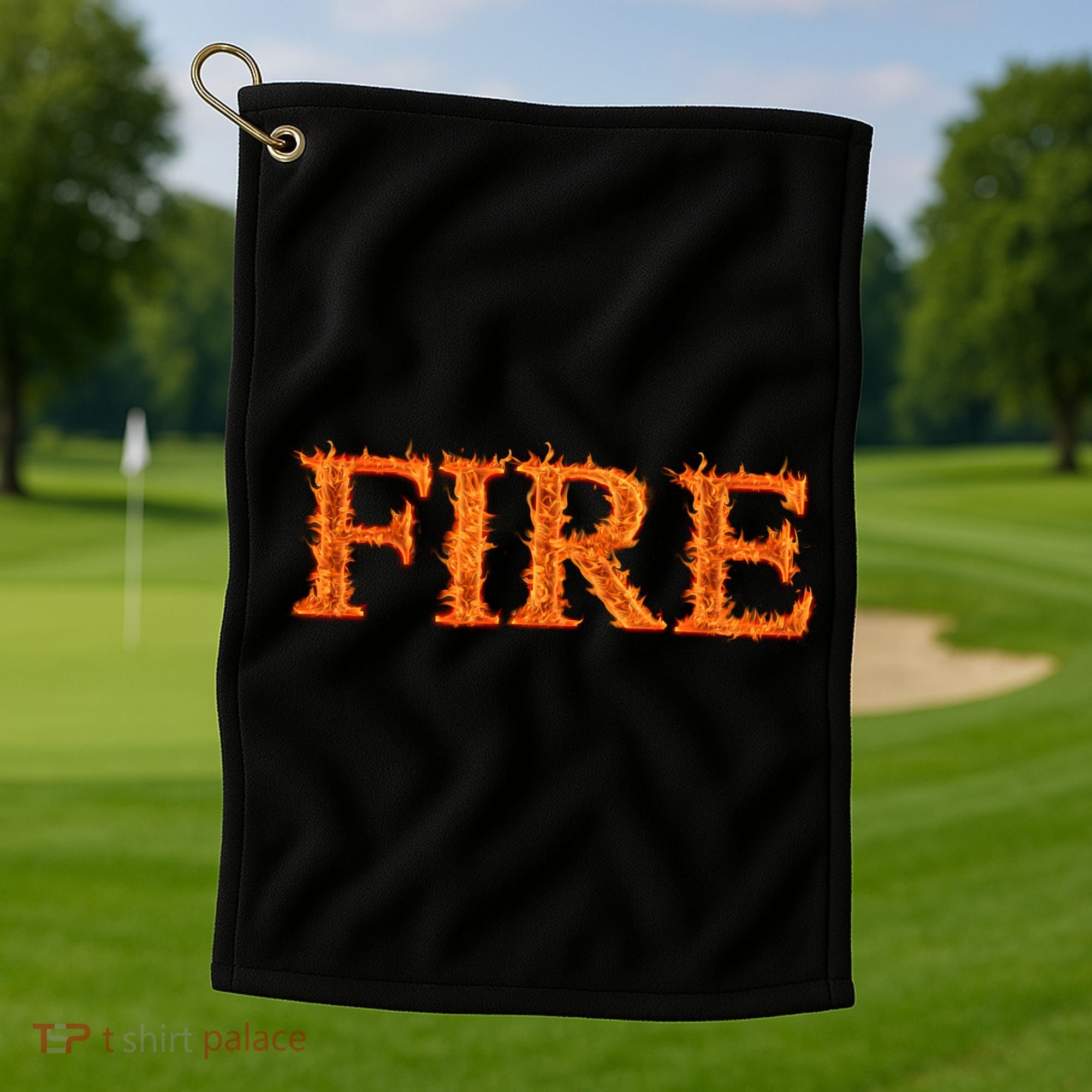 Fire Flame Golf Towel