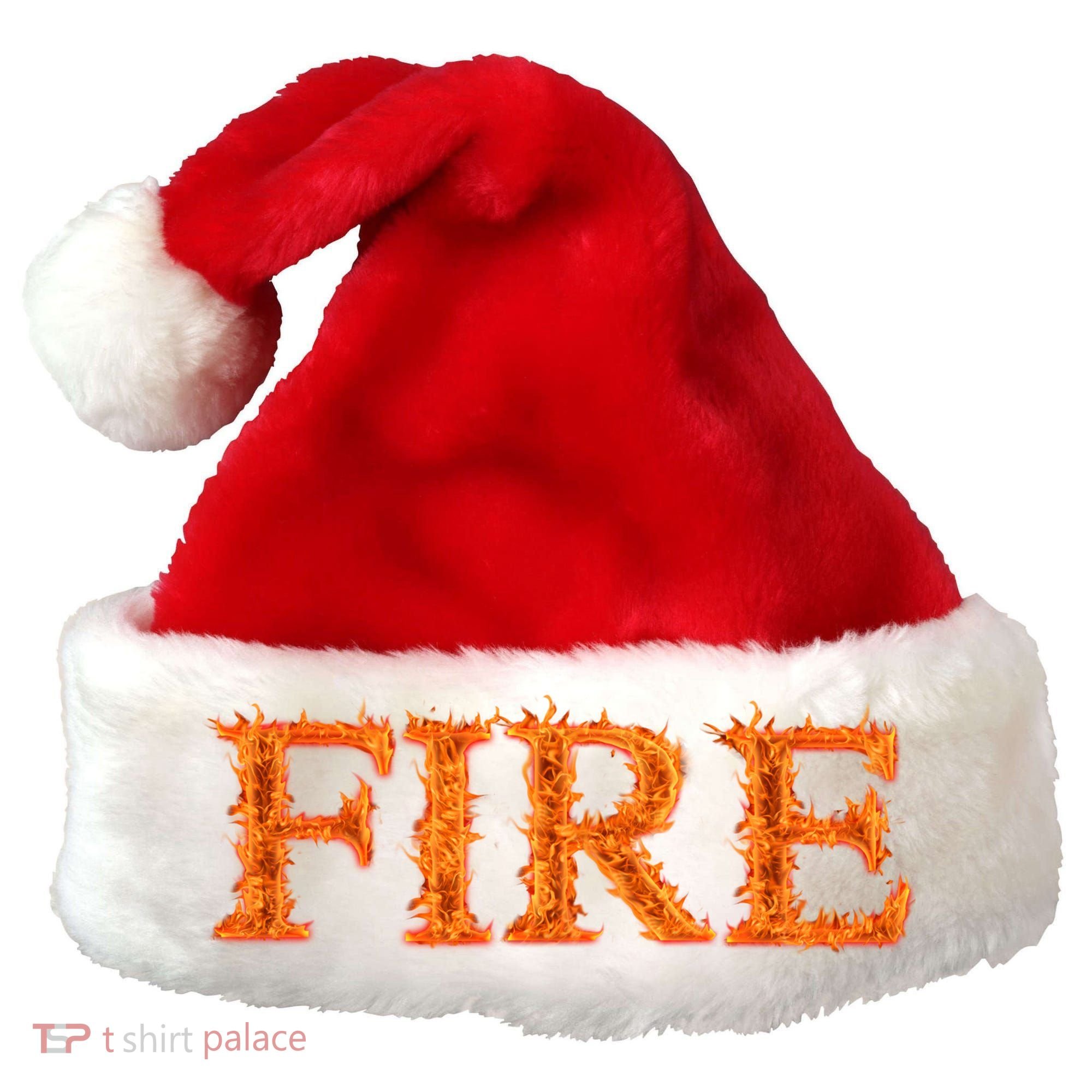 Fire Flame Santa Hat