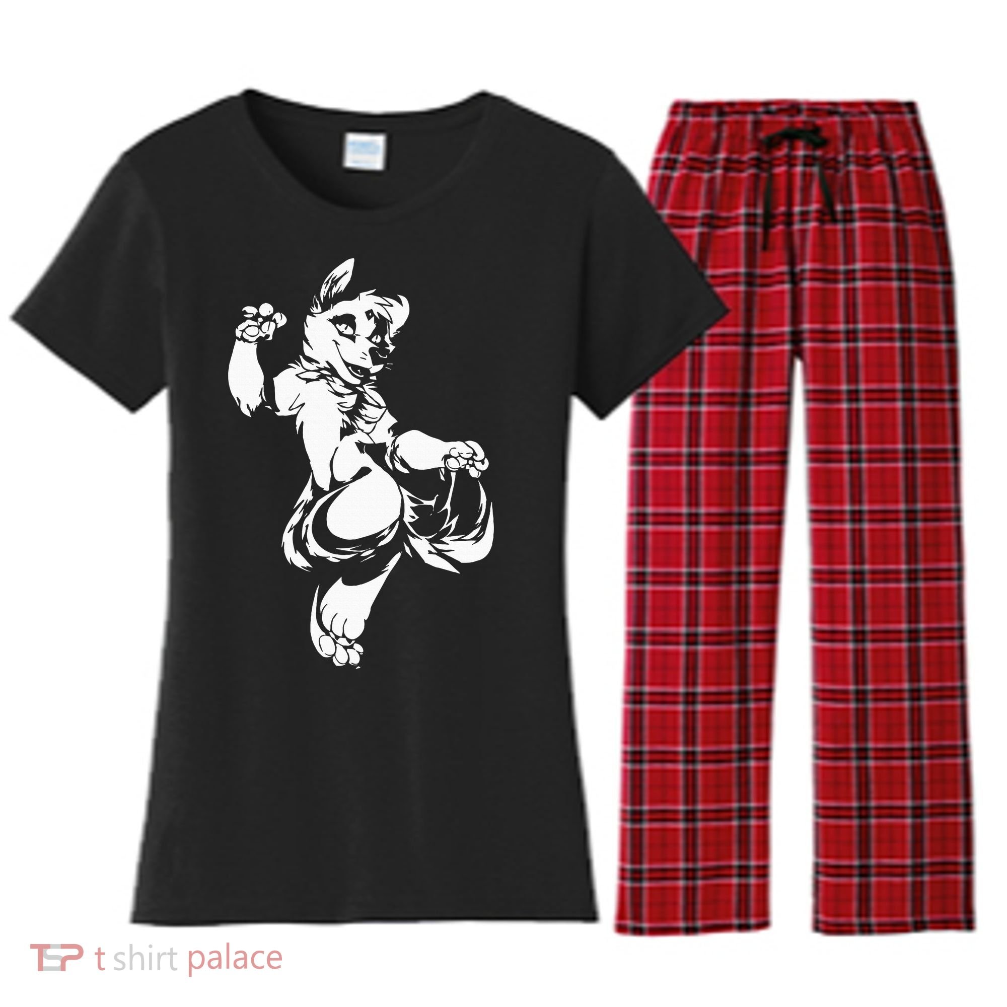Fursuit Fox Furries  Fursona Furry Fandom  Women's Flannel Pajama Set