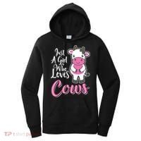 Funny Farming Farm Just A Girl Who Loves Cows Gift Women's Hoodie thumb 0