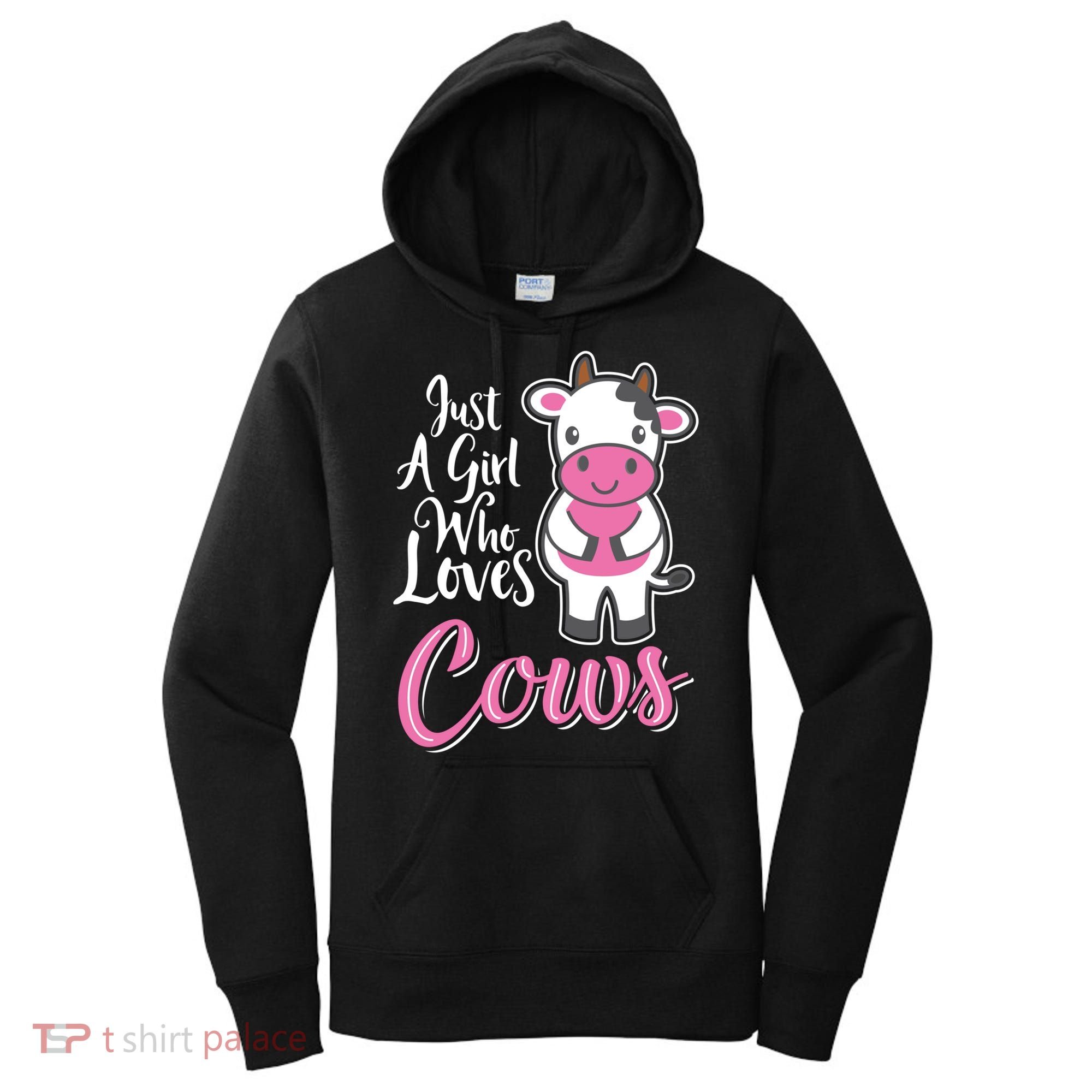 Funny Farming Farm Just A Girl Who Loves Cows Gift Women's Hoodie