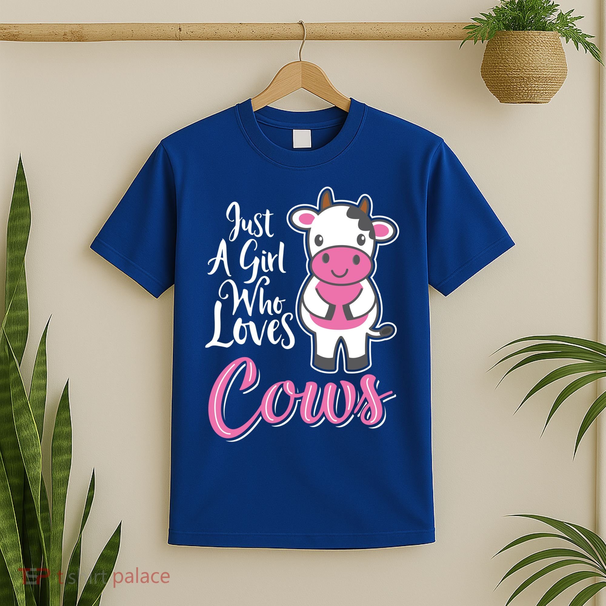 Funny Farming Farm Just A Girl Who Loves Cows Gift T-Shirt