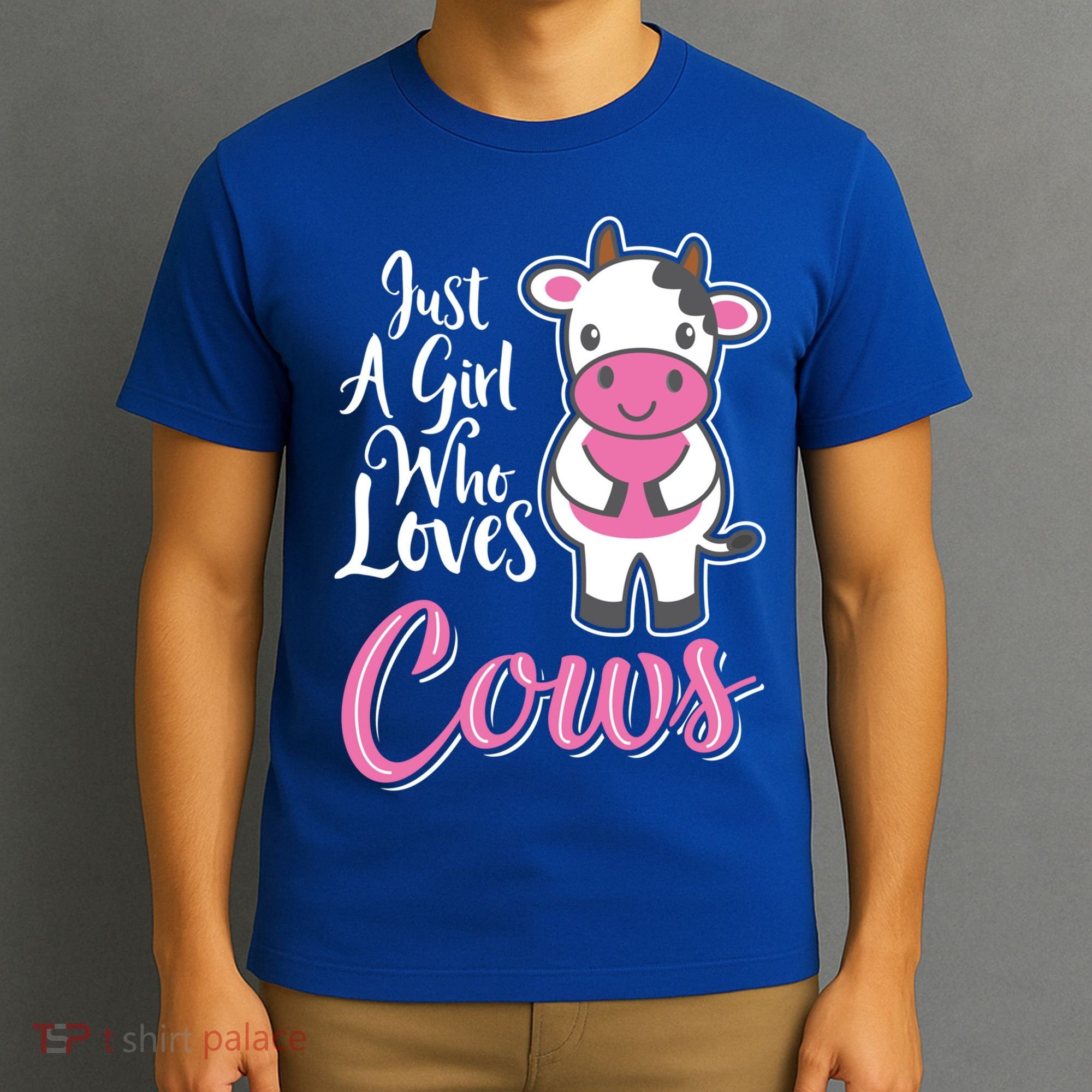 Funny Farming Farm Just A Girl Who Loves Cows Gift T-Shirt