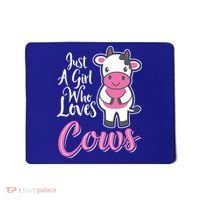 Funny Farming Farm Just A Girl Who Loves Cows Gift Mousepad thumb 0