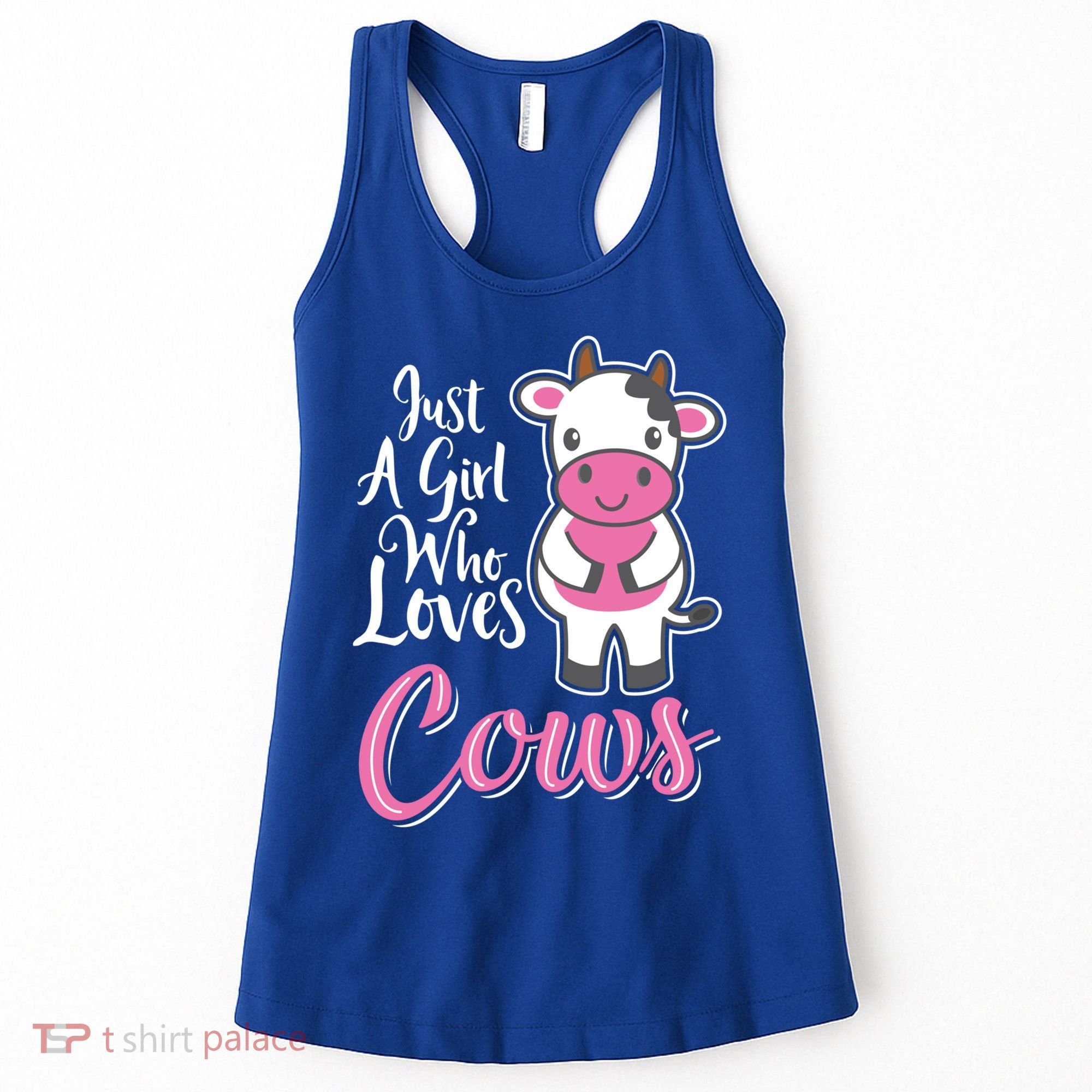 Funny Farming Farm Just A Girl Who Loves Cows Gift Women's Tank Top
