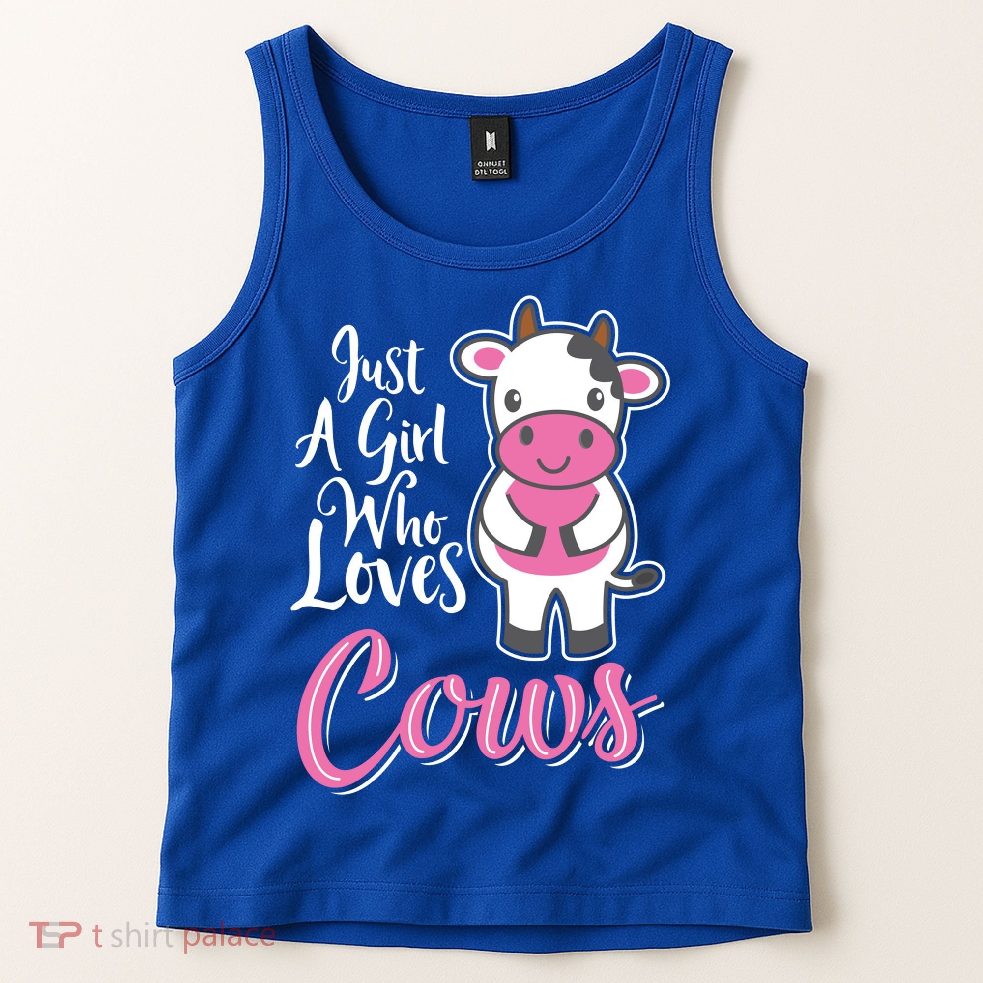 Funny Farming Farm Just A Girl Who Loves Cows Gift Tank Top