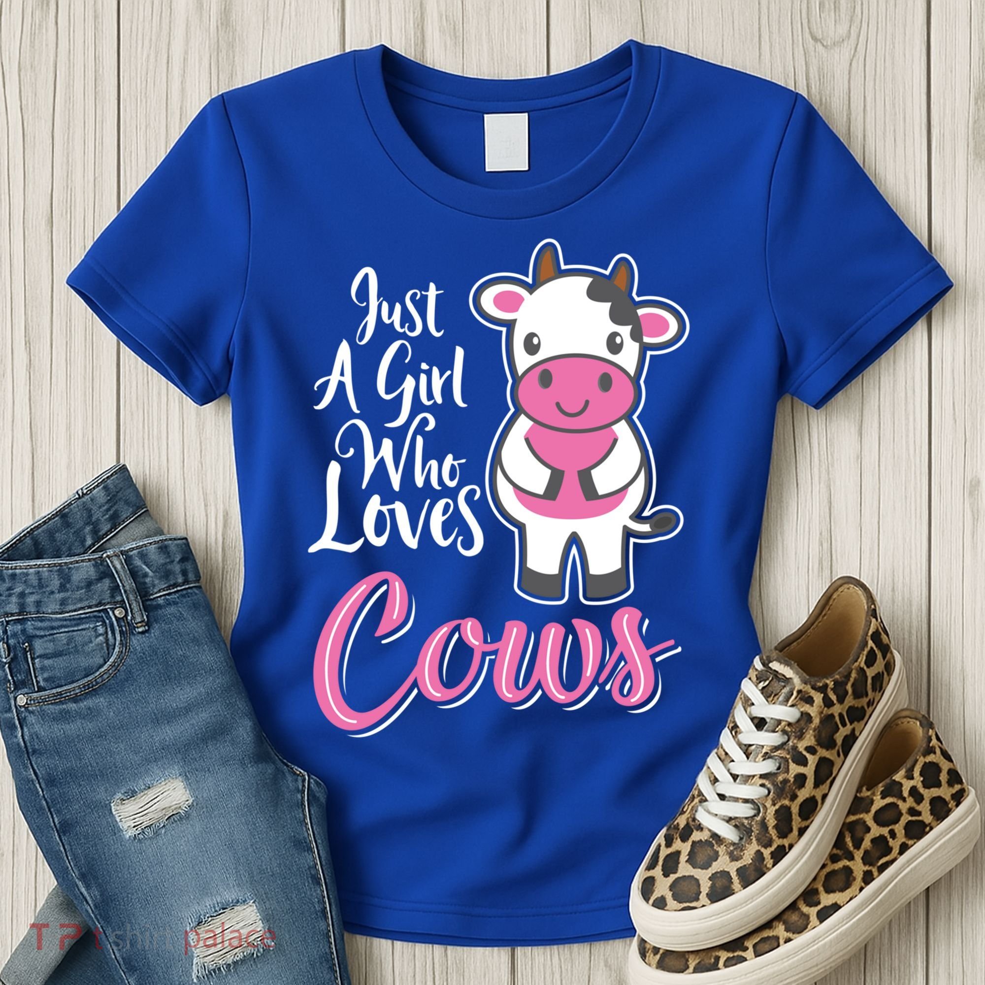Funny Farming Farm Just A Girl Who Loves Cows Gift Women's T-Shirt