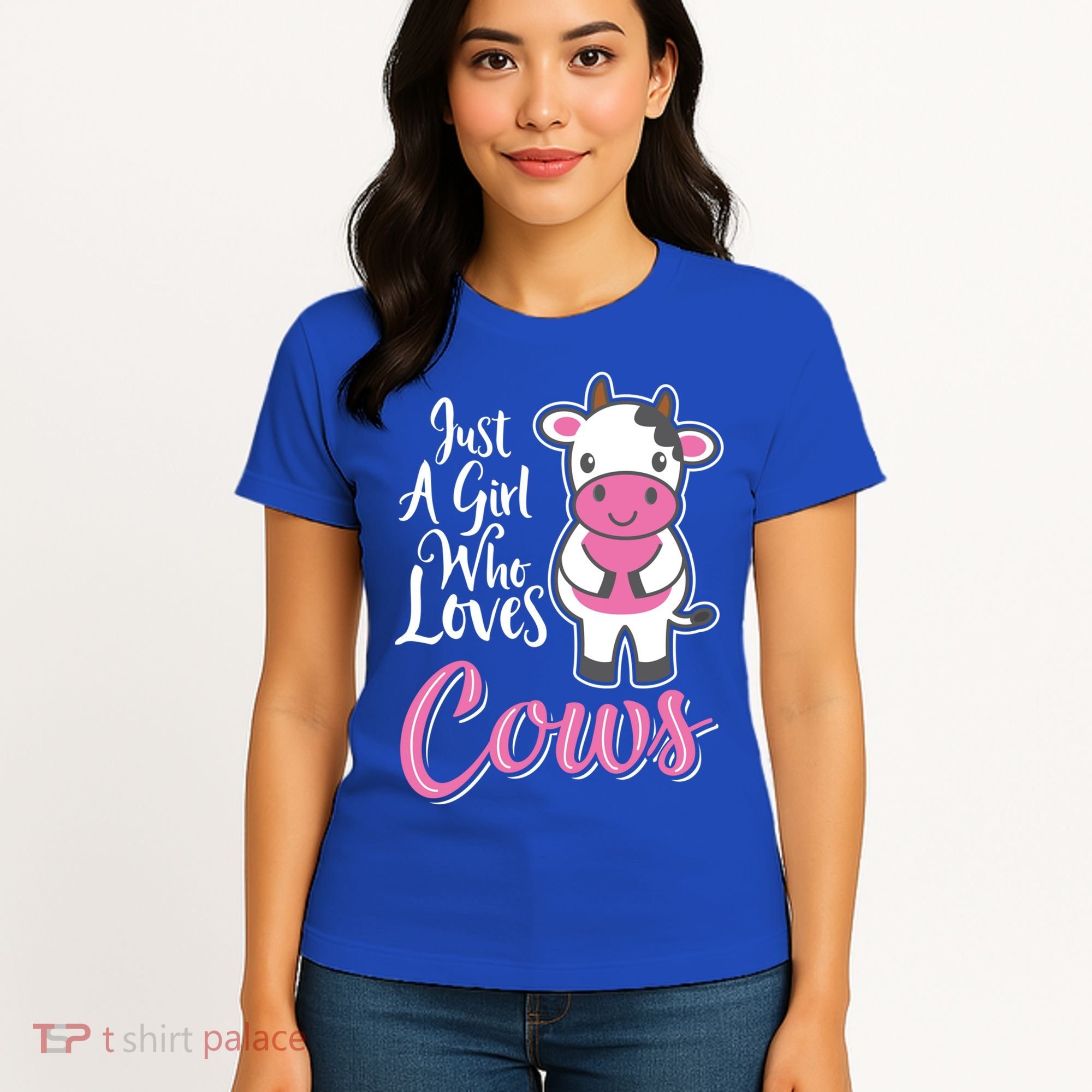Funny Farming Farm Just A Girl Who Loves Cows Gift Women's T-Shirt