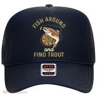 Funny Fishing Fish Around And Find Trout Hat thumb 0