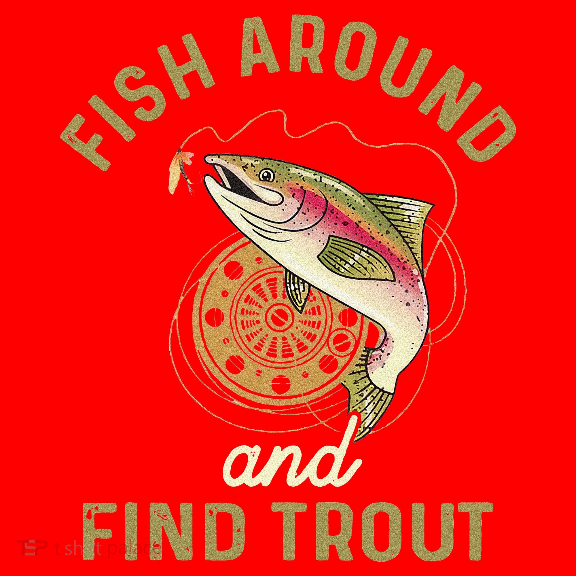 Funny Fishing Fish Around And Find Trout Santa Hat