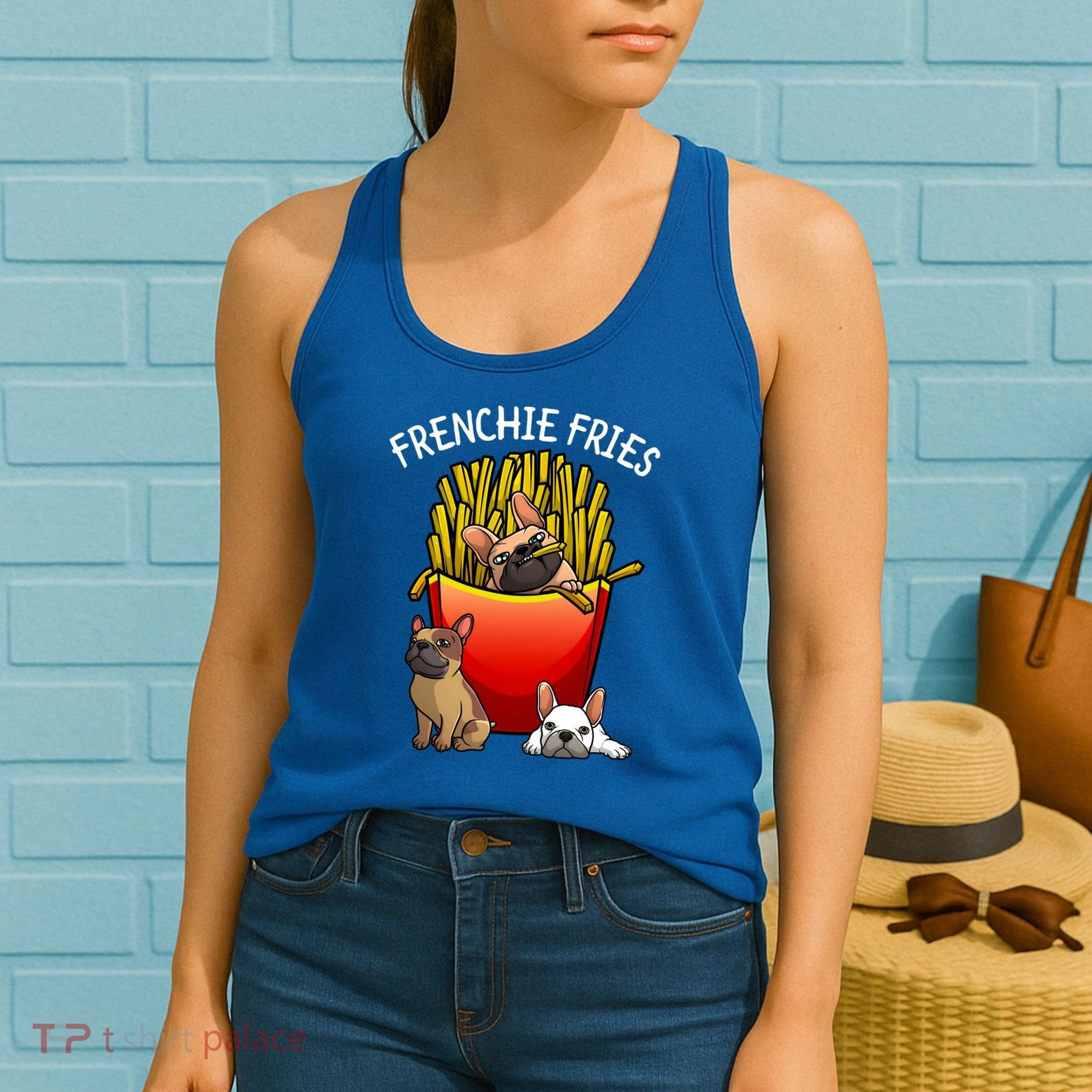 Funny Frenchie Fries French Bulldog Lover Gift Women's Tank Top