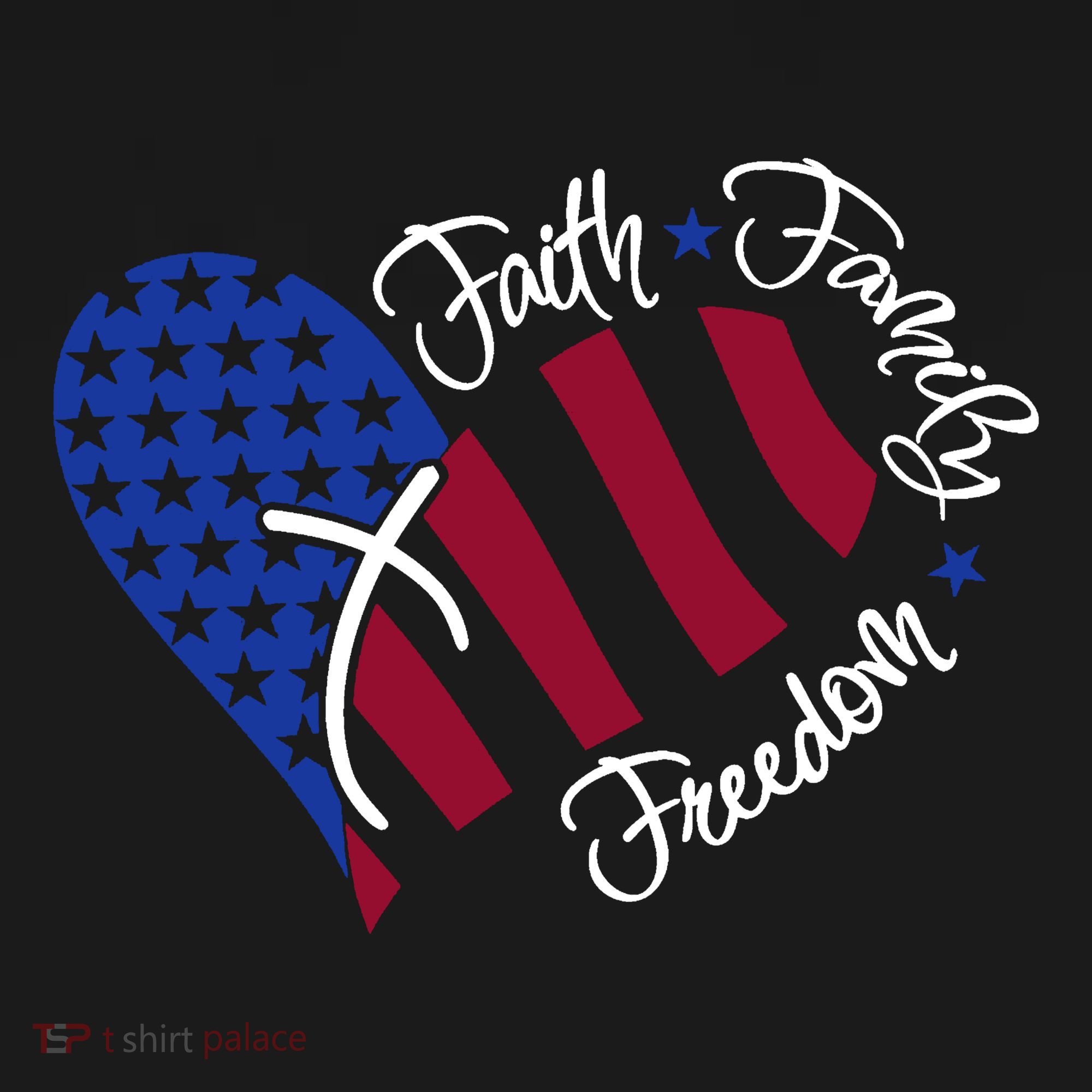 Faith Family Freedom USA Heart Mousepad