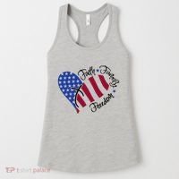 Faith Family Freedom USA Heart Women's Tank Top thumb 0