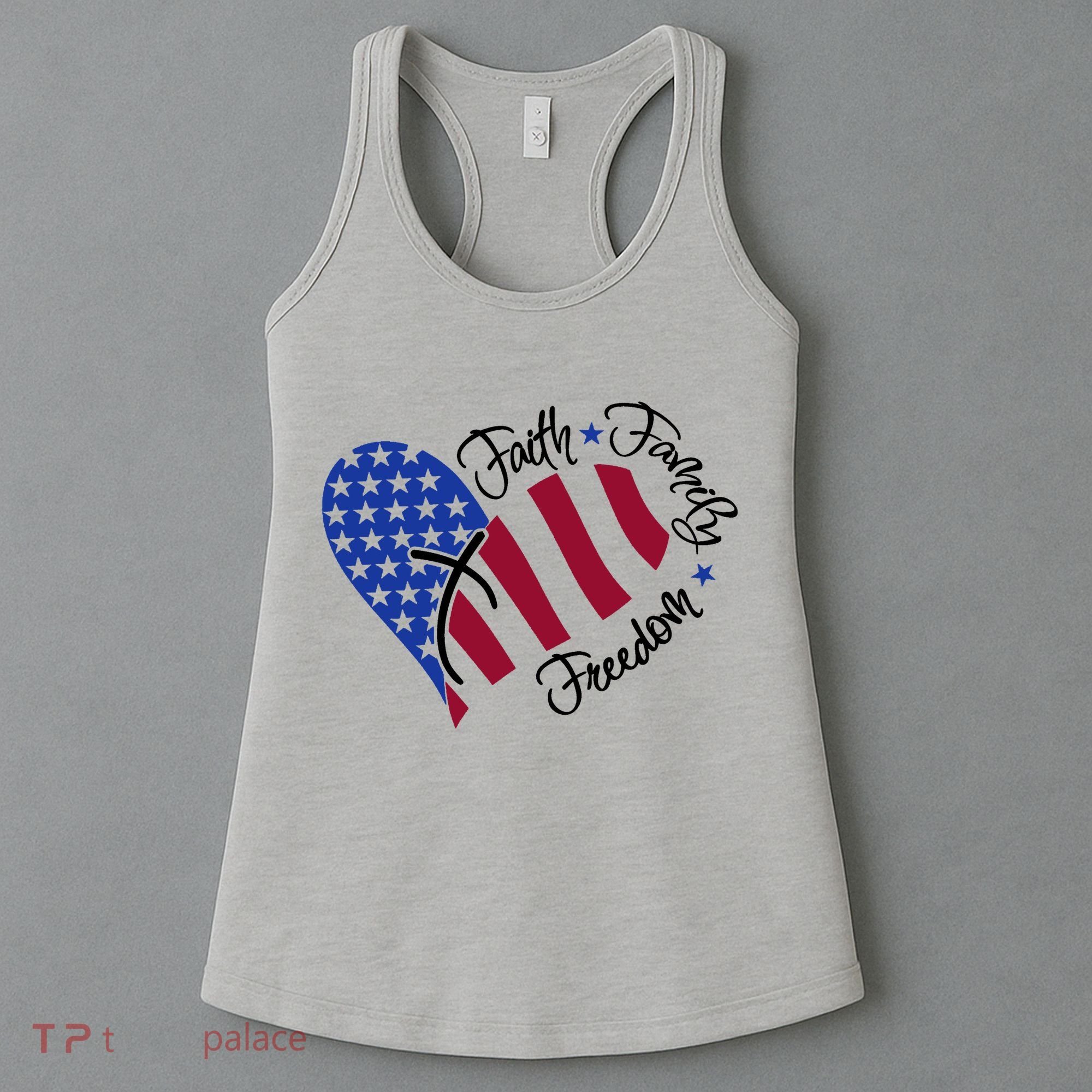 Faith Family Freedom USA Heart Women's Tank Top