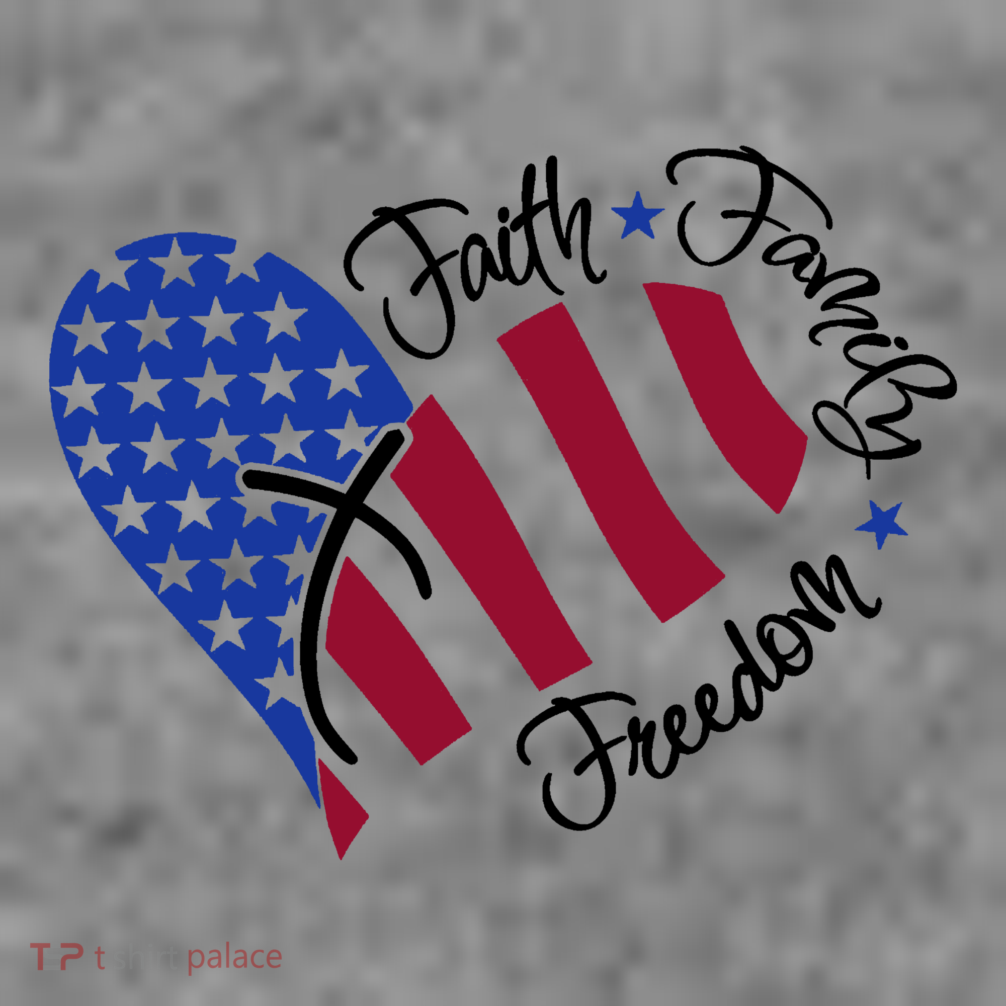 Faith Family Freedom USA Heart Women's Tank Top