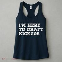 Funny Fantasy Football Draft Party Im Here To Draft Kickers Gift Women's Tank Top thumb 3