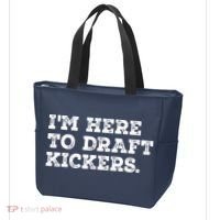Funny Fantasy Football Draft Party Im Here To Draft Kickers Gift Tote Bag thumb 3