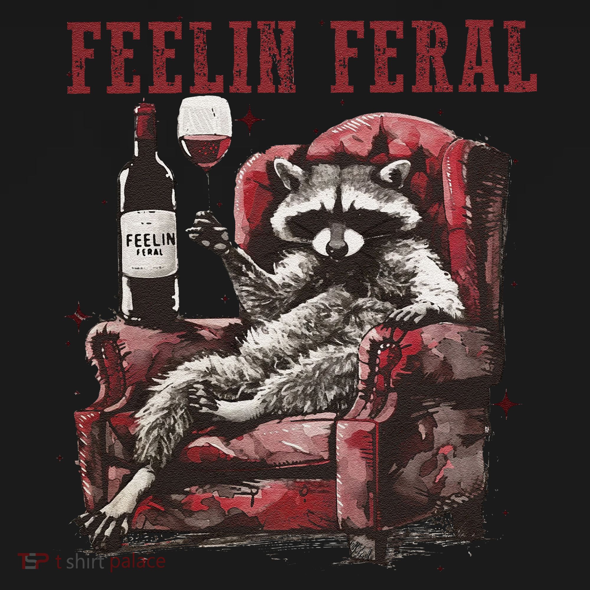 Feelin Feral Funny Sarcastic Snarky Funny Raccoon Women's Hoodie