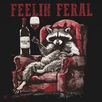 Feelin Feral Funny Sarcastic Snarky Funny Raccoon Kids Sweatshirt thumb 2