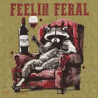 Feelin Feral Funny Sarcastic Snarky Funny Raccoon Garment-Dyed Women's Muscle Tee thumb 6