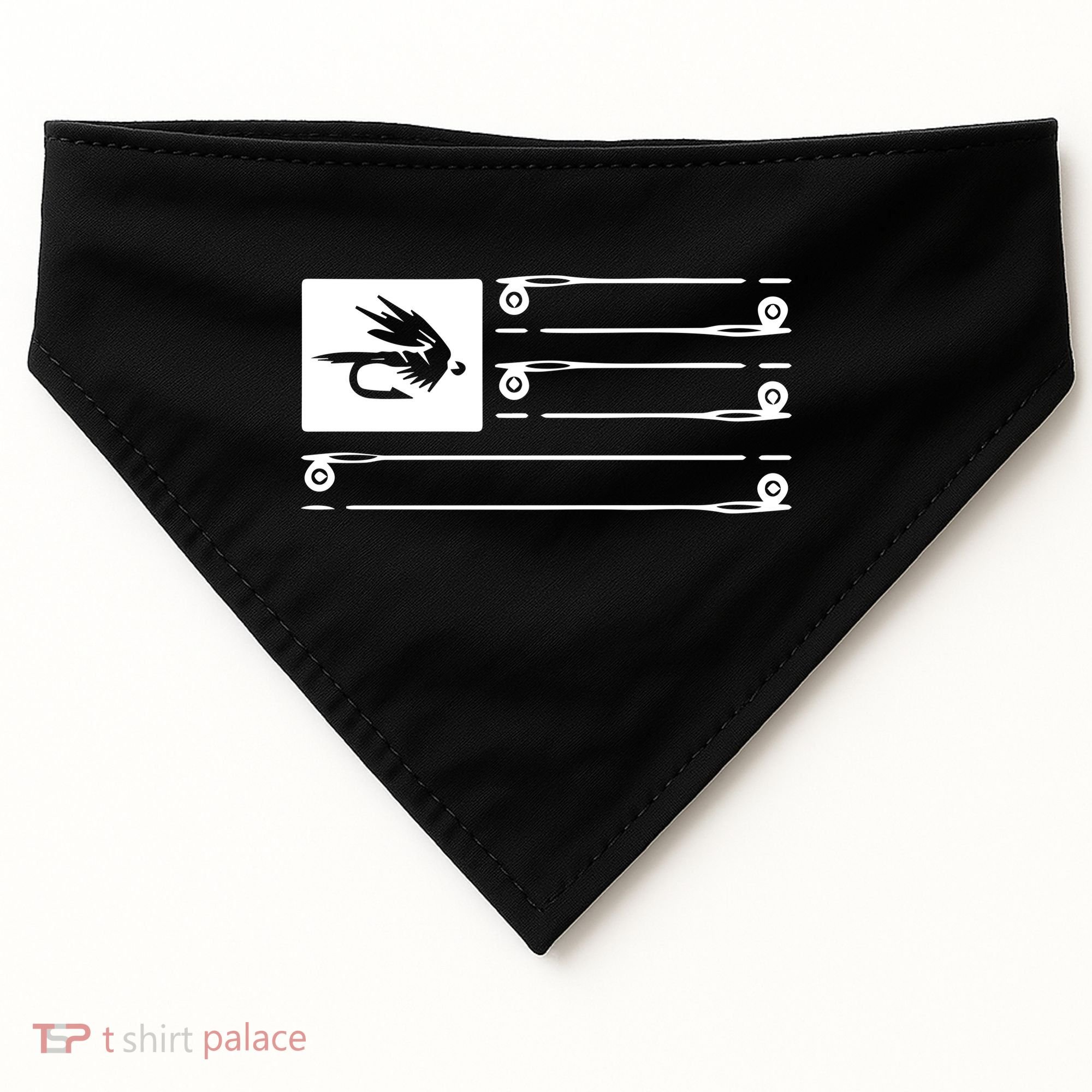 Fly Fishing Flag USA-Made Doggie Bandana