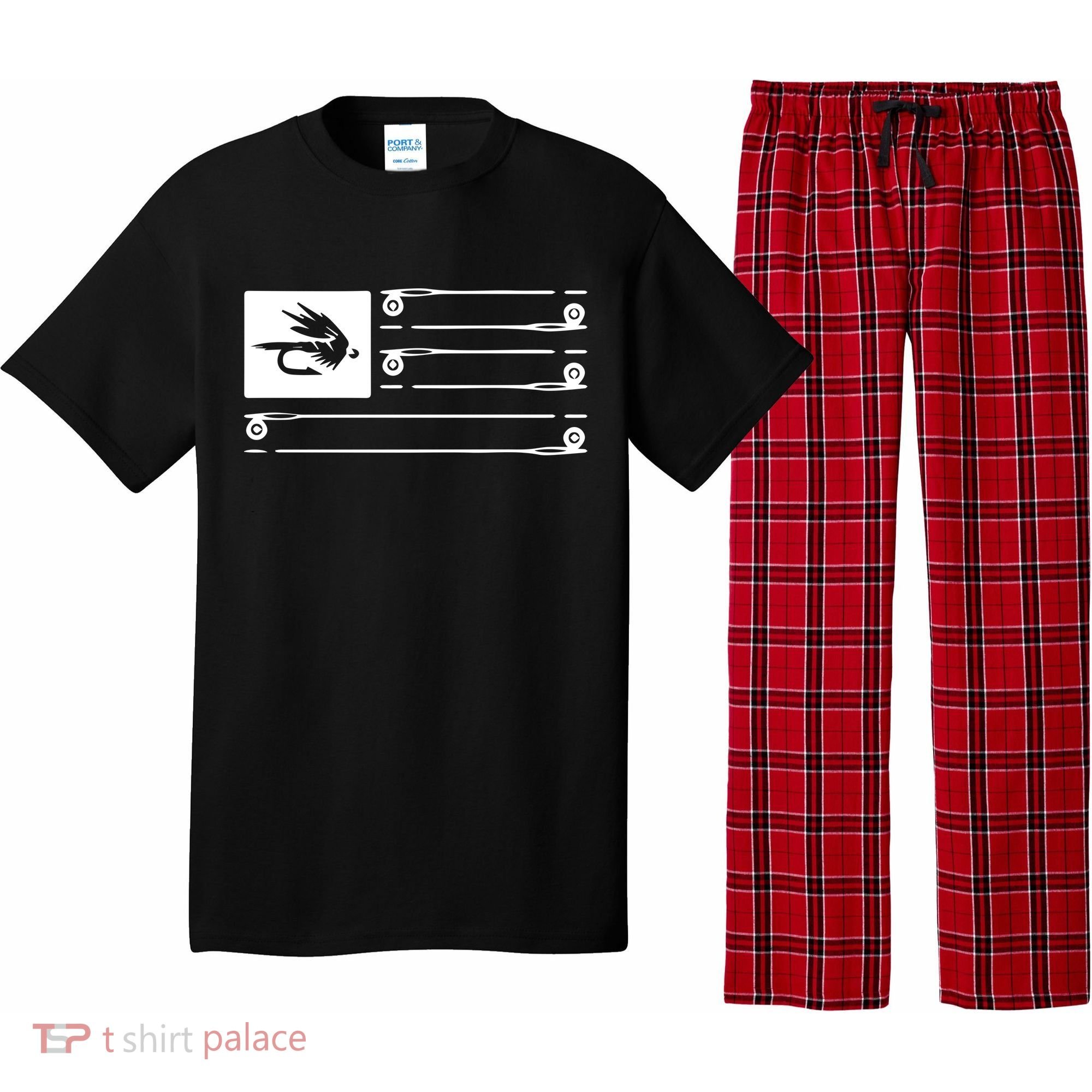 Fly Fishing Flag Pajama Set