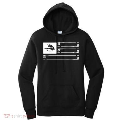 Fly Fishing Flag Women's Hoodie