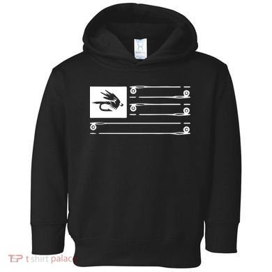 Fly Fishing Flag Toddler Hoodie