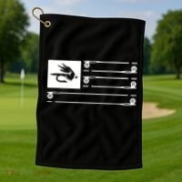Fly Fishing Flag Golf Towel thumb 1